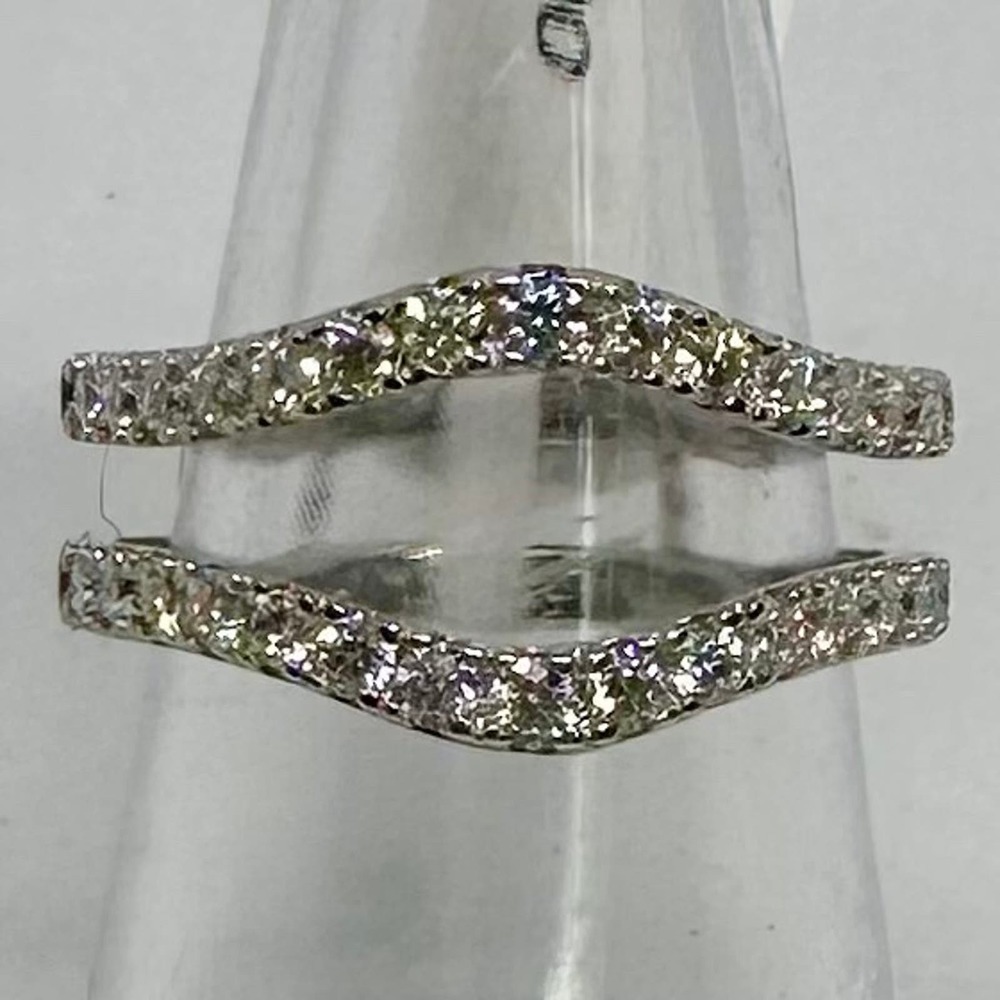 Moissanite Diamond Enhancer Ring Guard Wedding Band Anniversary 925 18k - Picture 5 of 11